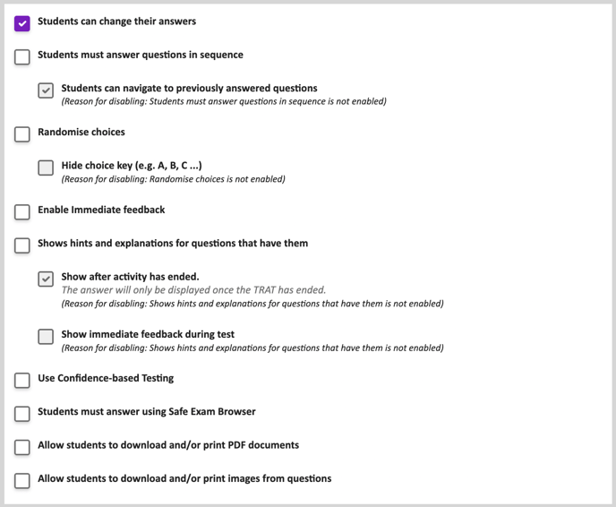 IRAT - Optional Settings