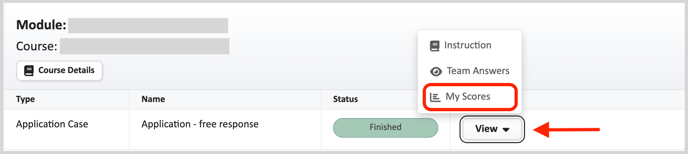 Application-student dashboard-view scores and feedback