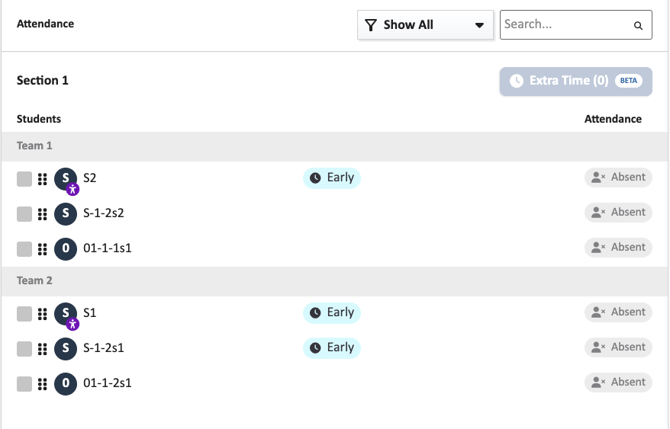 Early Start-attendance