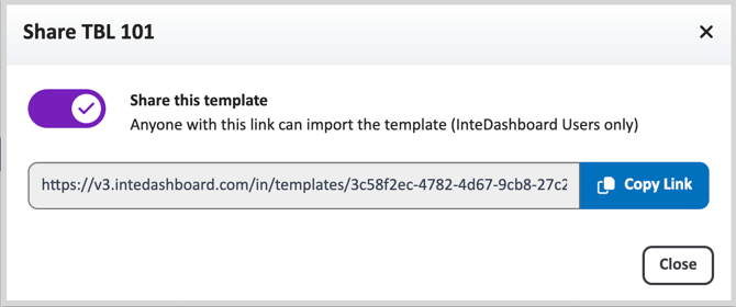 Templates - Shareable link