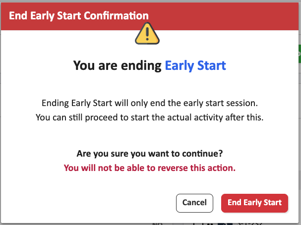 Early Start-end-popup